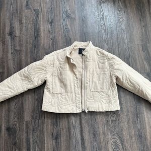 7 for all mankind quilted cropped jacket